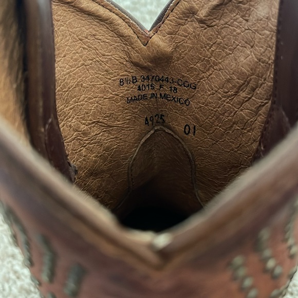 Frye Billy leather antique brass studded brown bootie - Picture 6 of 6